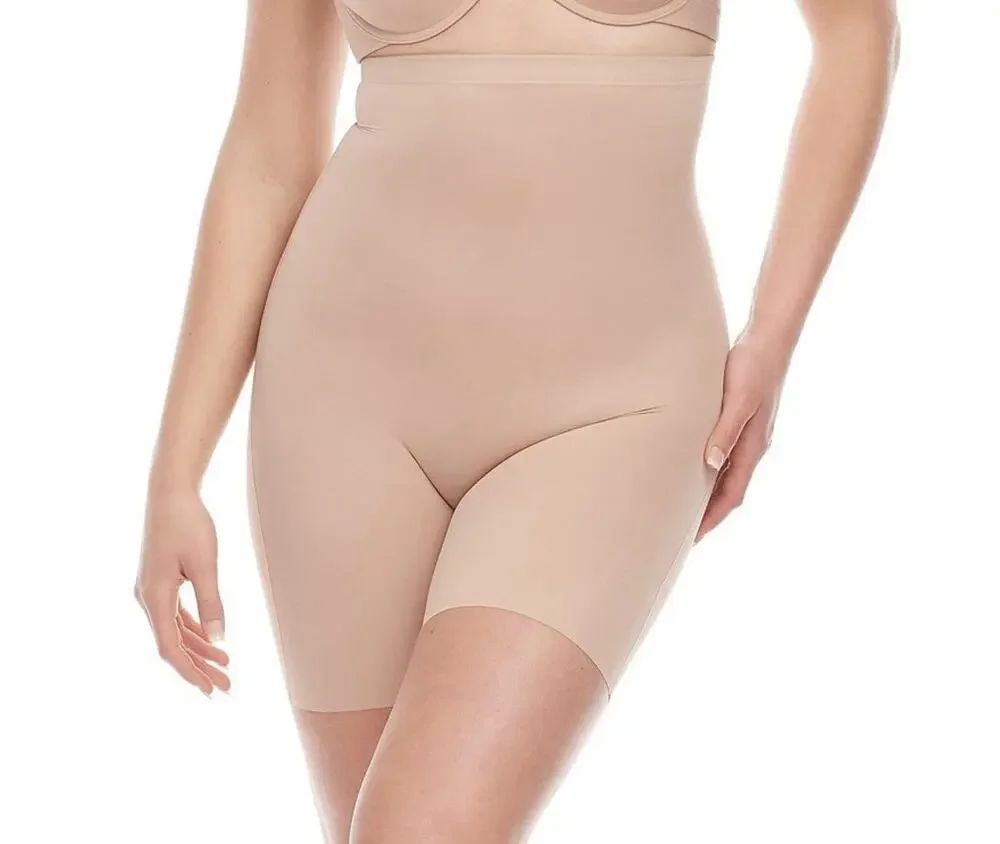 Assets by Spanx High-Waisted Shaper Shorts Tummy Control #SS3415 Soft Nude XL